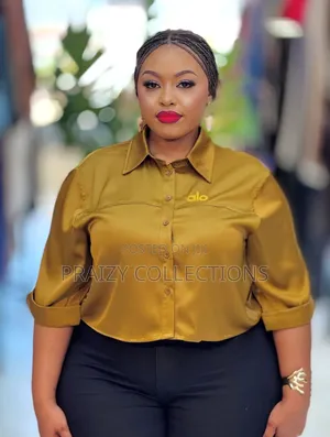 Cropped Satin Ladies Shirt
Size L-2xl