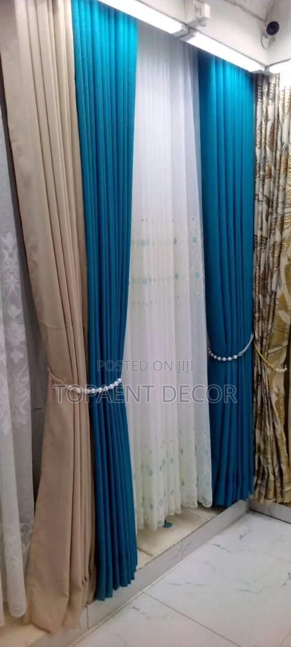 Fully Stitched Window and Door Curtains With Eyelates