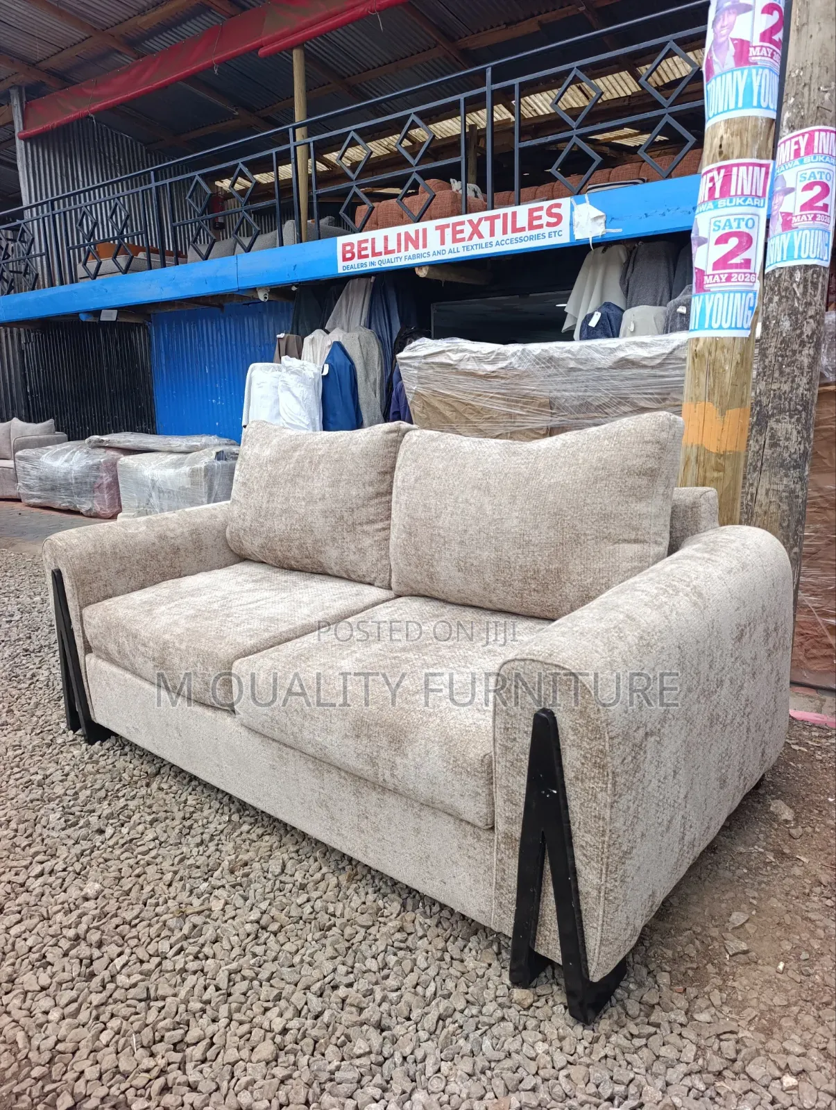 3-Seater Luxury Fabric Sofa -Soft and Elegant