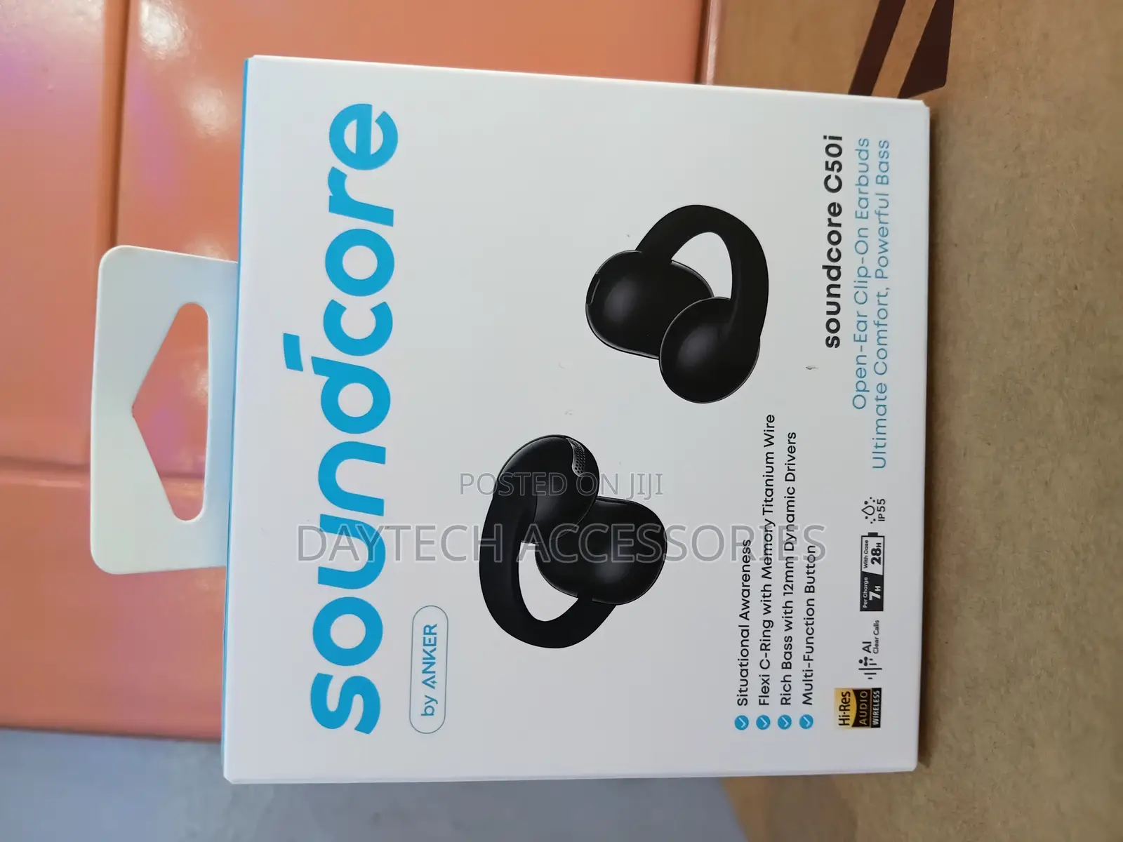 Soundcore C50i Open-Ear Earbuds by Anker - Black