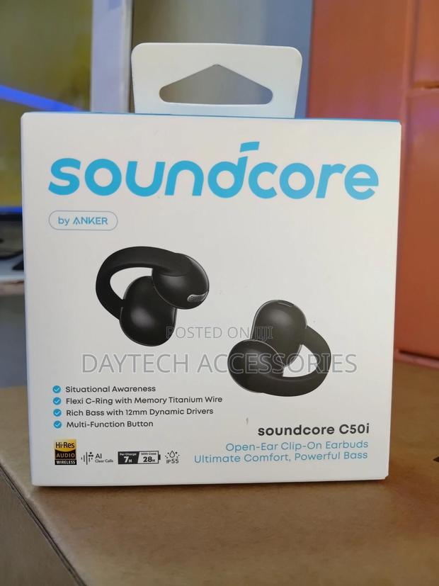 Soundcore C50i Open-Ear Earbuds by Anker - Black