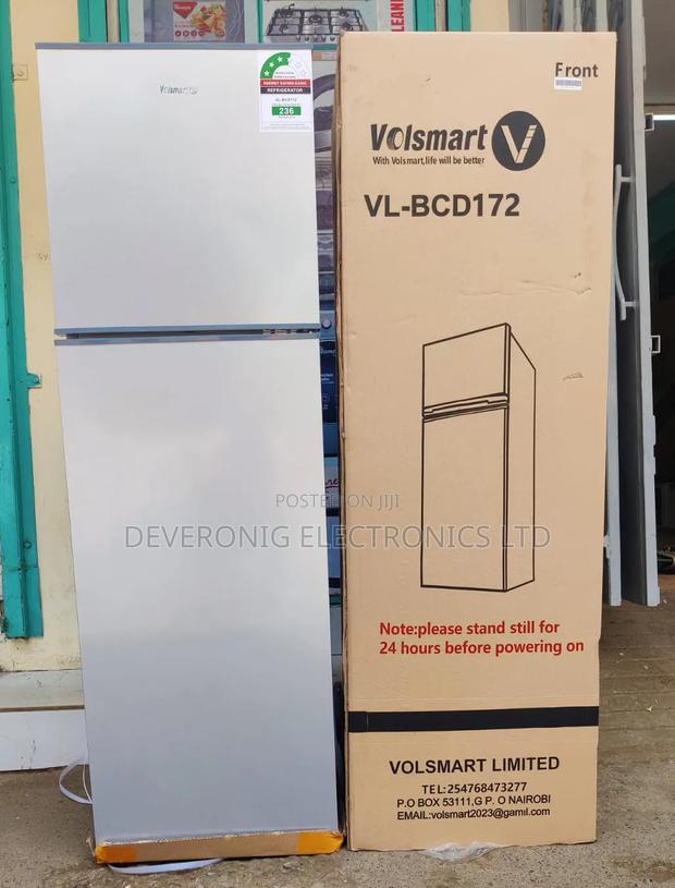 *Volsmart 172litres Double Door Fridge