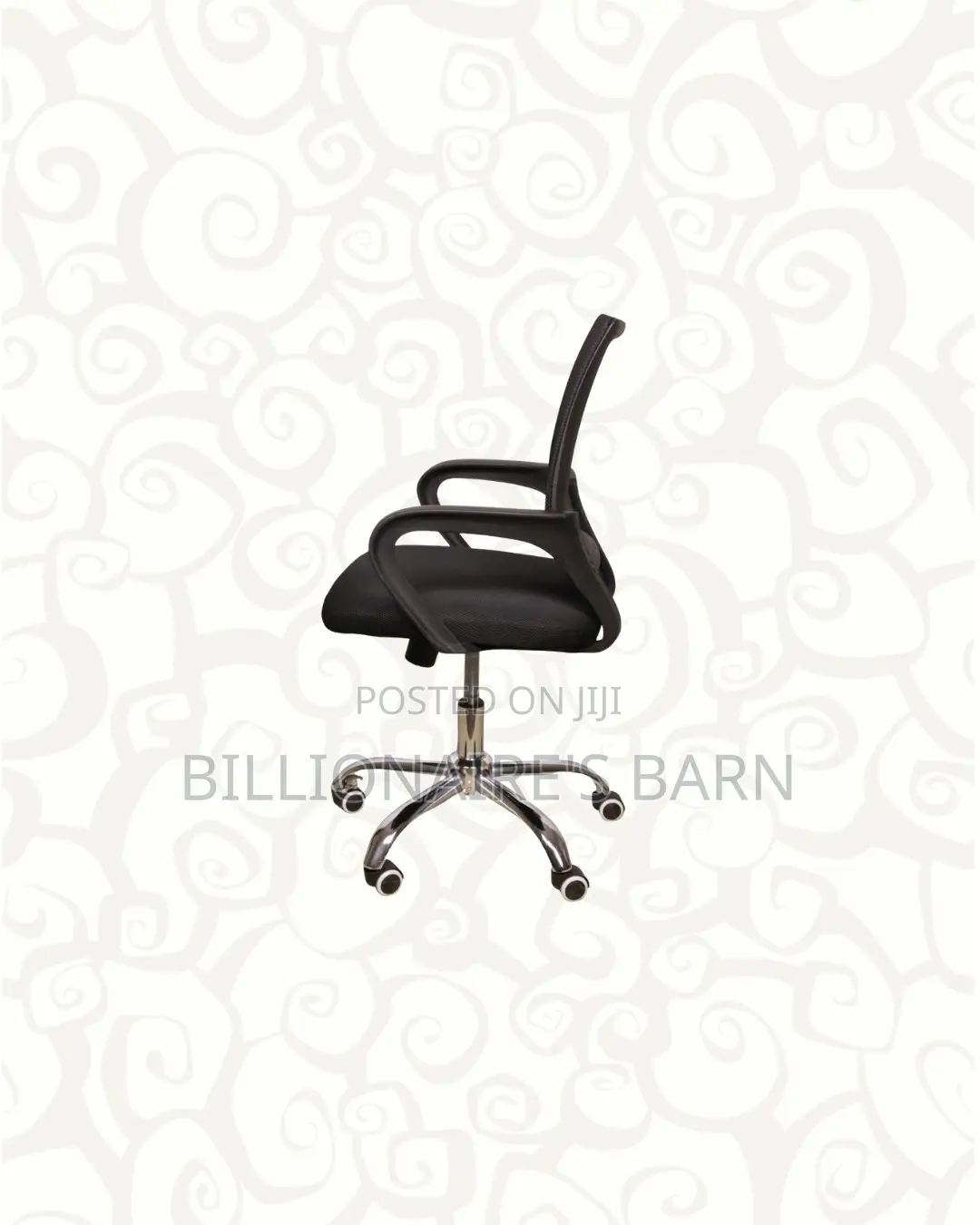 Heavy Duty Office Chair Ergonomic Fabric Seat With Lumbar Support