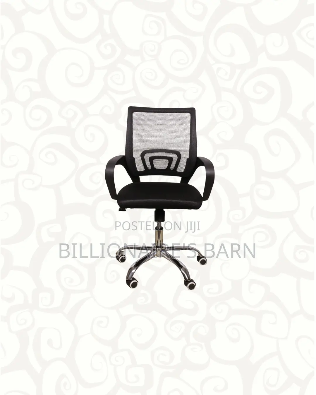 Heavy Duty Office Chair Ergonomic Fabric Seat With Lumbar Support