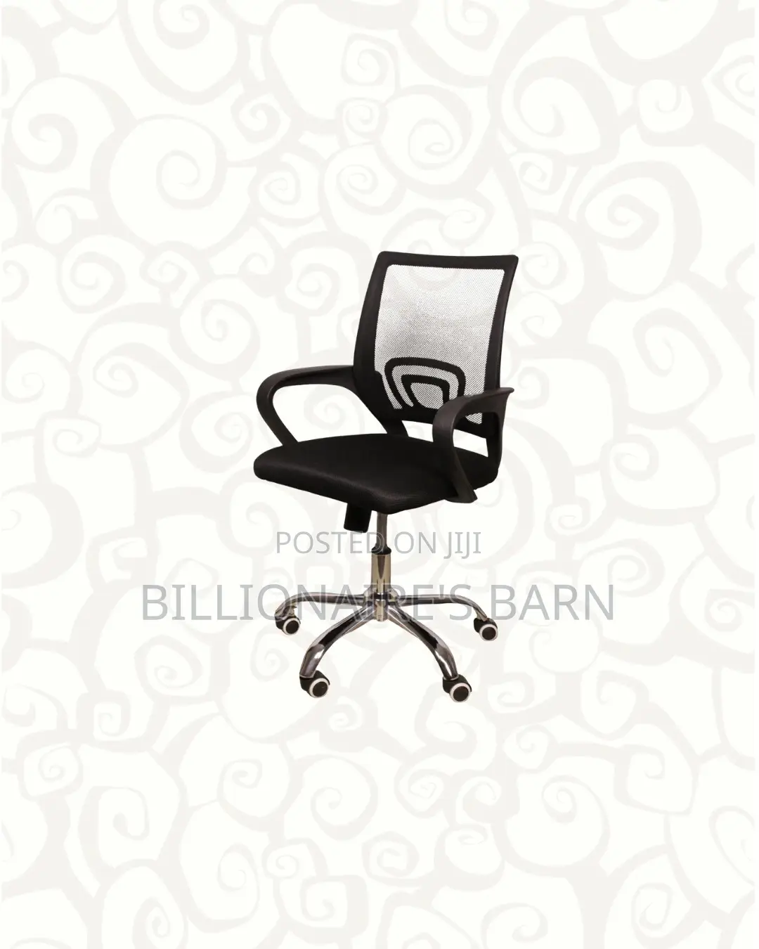 Heavy Duty Office Chair Ergonomic Fabric Seat With Lumbar Support