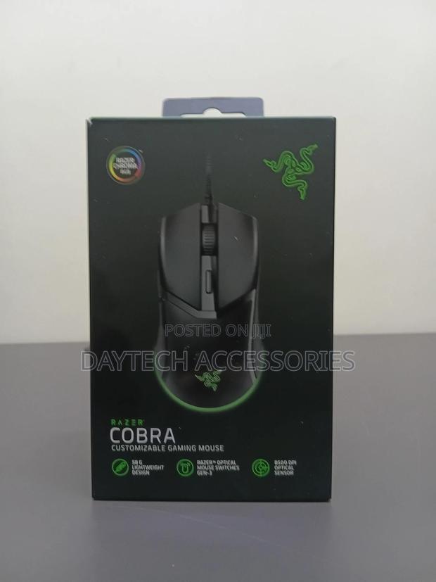 Razer) Cobra Wired Gaming Mouse With Chroma RGB Lighting.