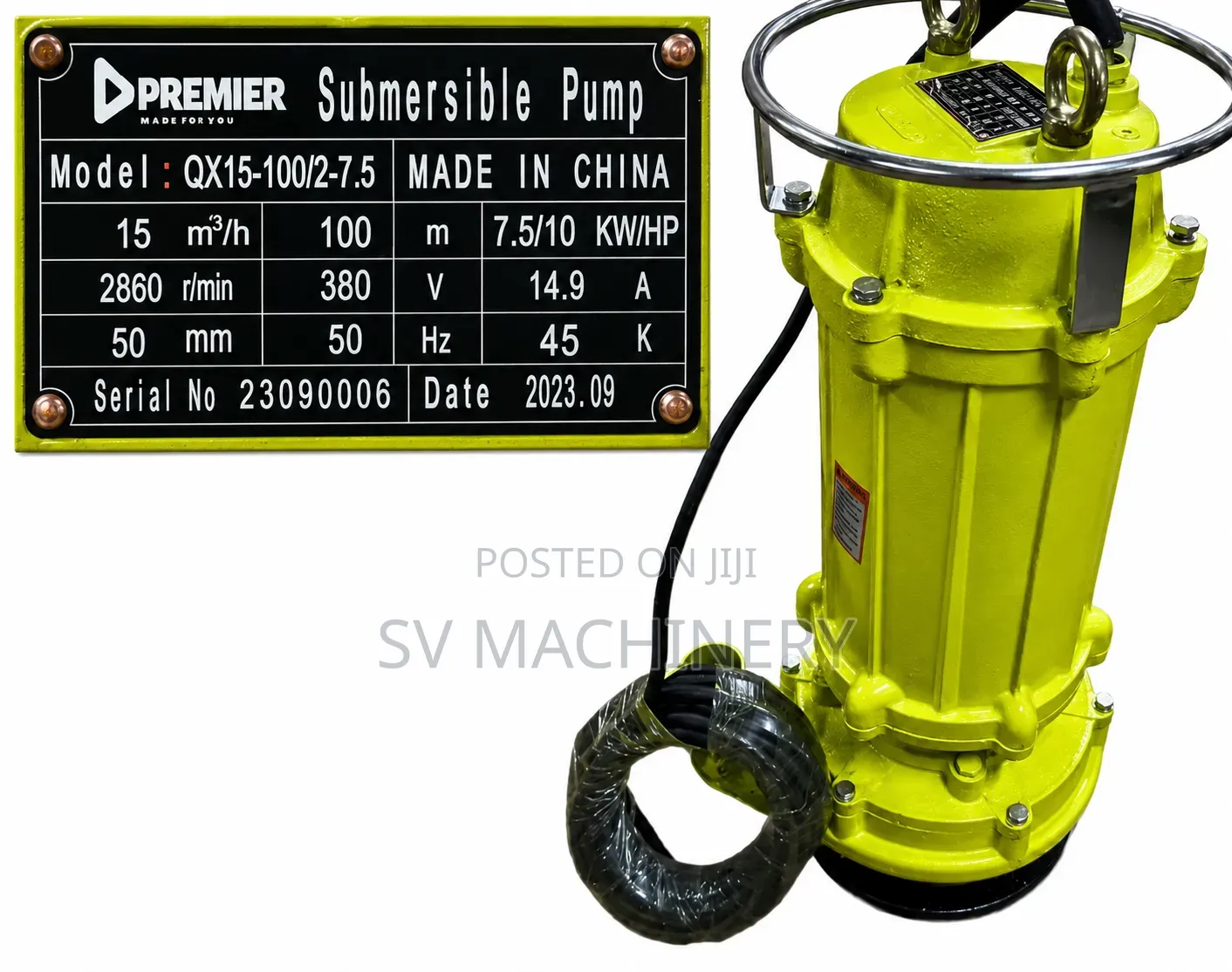 Heavy Duty 10hp 2" 100m Submersible Mining Pump (3 Phase)