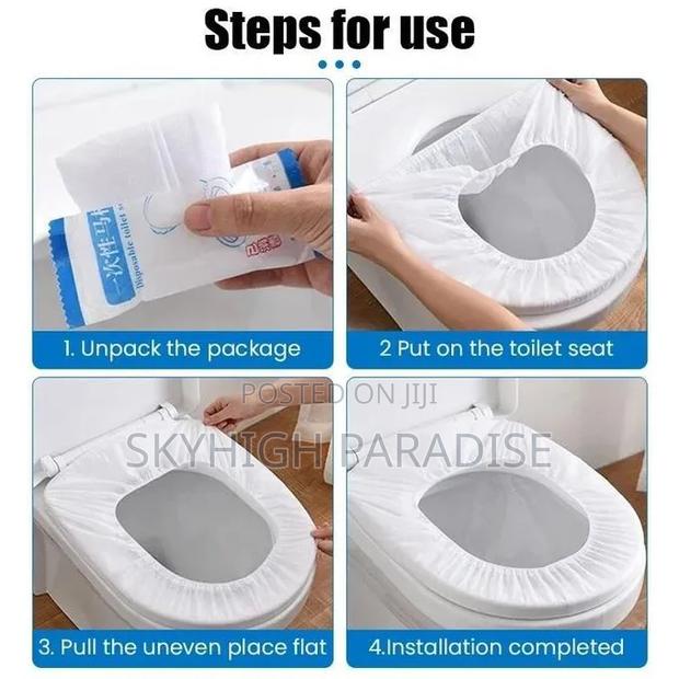 10pcs Disposable Toilet Seat Cover Wood Pulp Paper Toilets