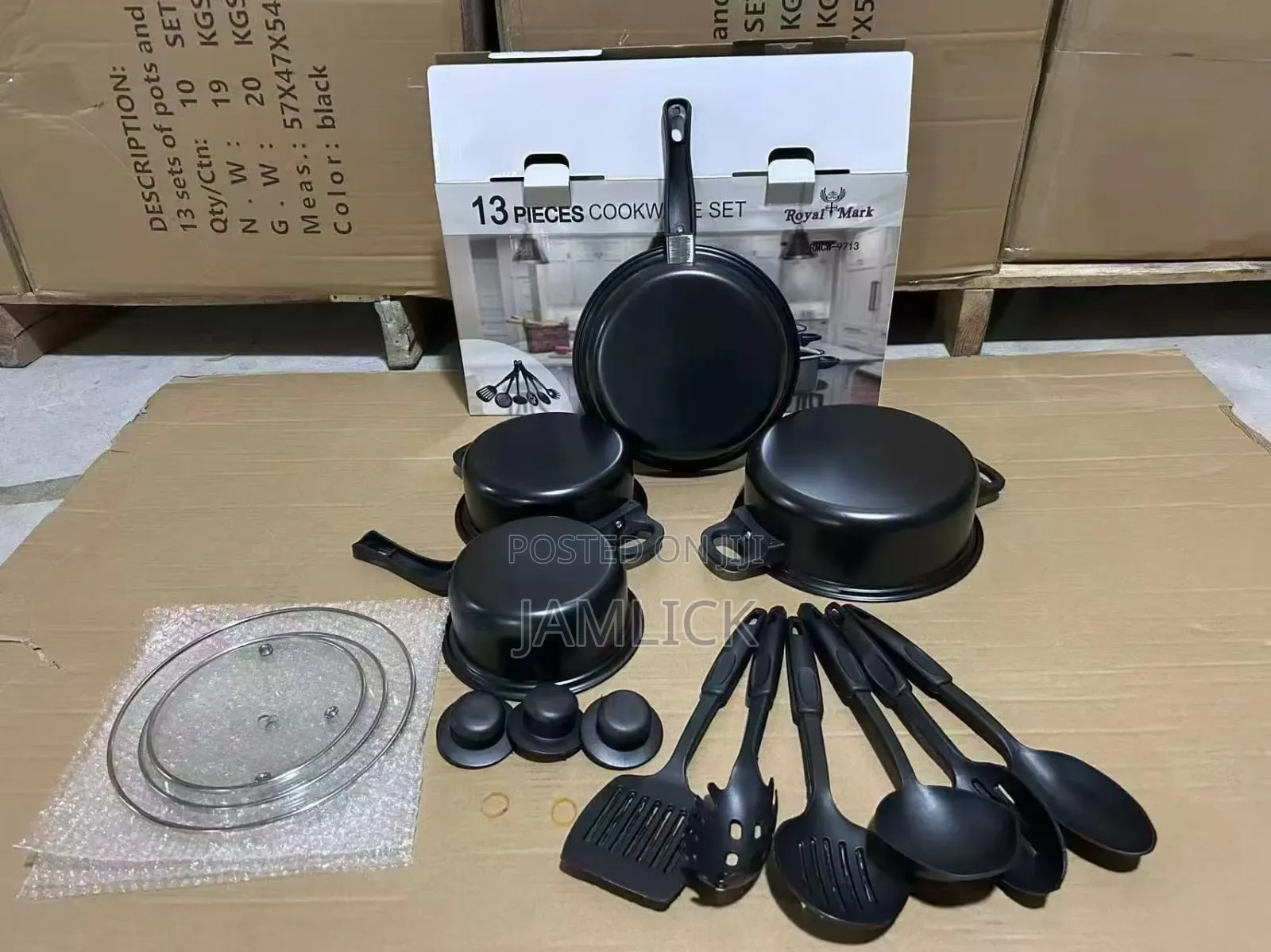 13pc Non-Stick Cooking Pots Set - Sn
