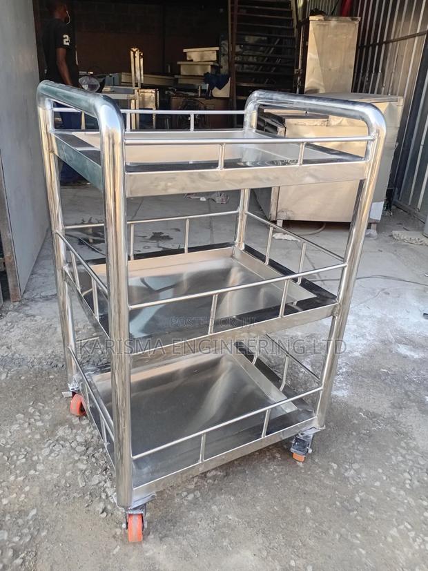 3-Layer Stainless Steel Medical Trolley