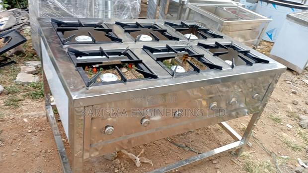 Stainless Steel 6-Burner Gas Cooker