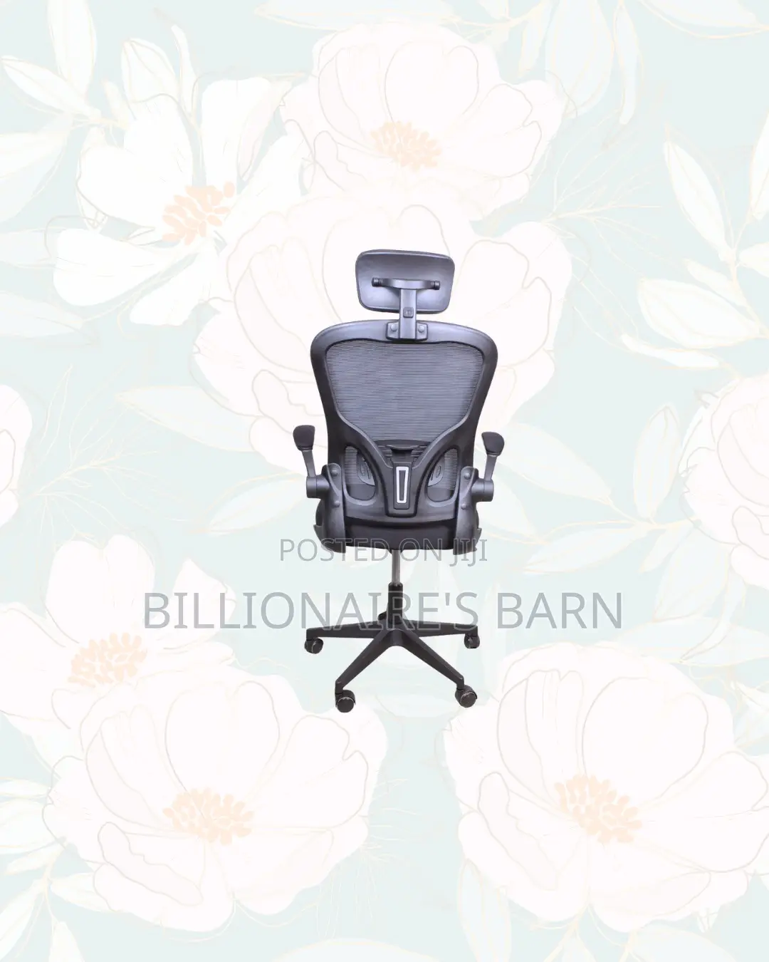 Comfortable Ergonomic Office Chair Flip Up Arms Adjustable Headrest