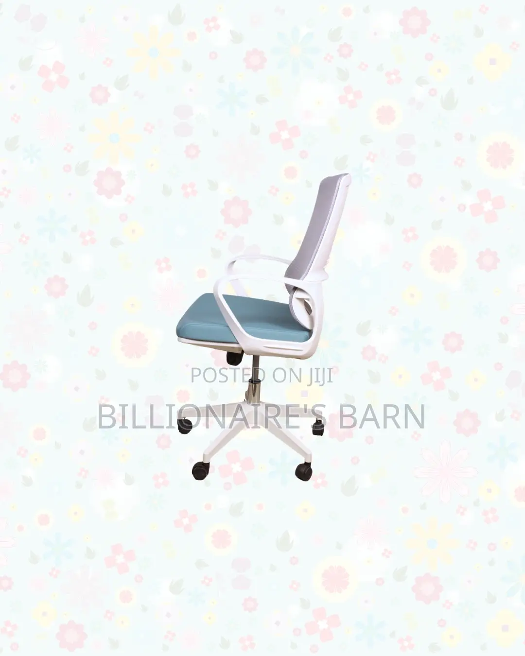 High-Quality White Ergonomic Mesh Office Chair Mid Back Lumbar Support