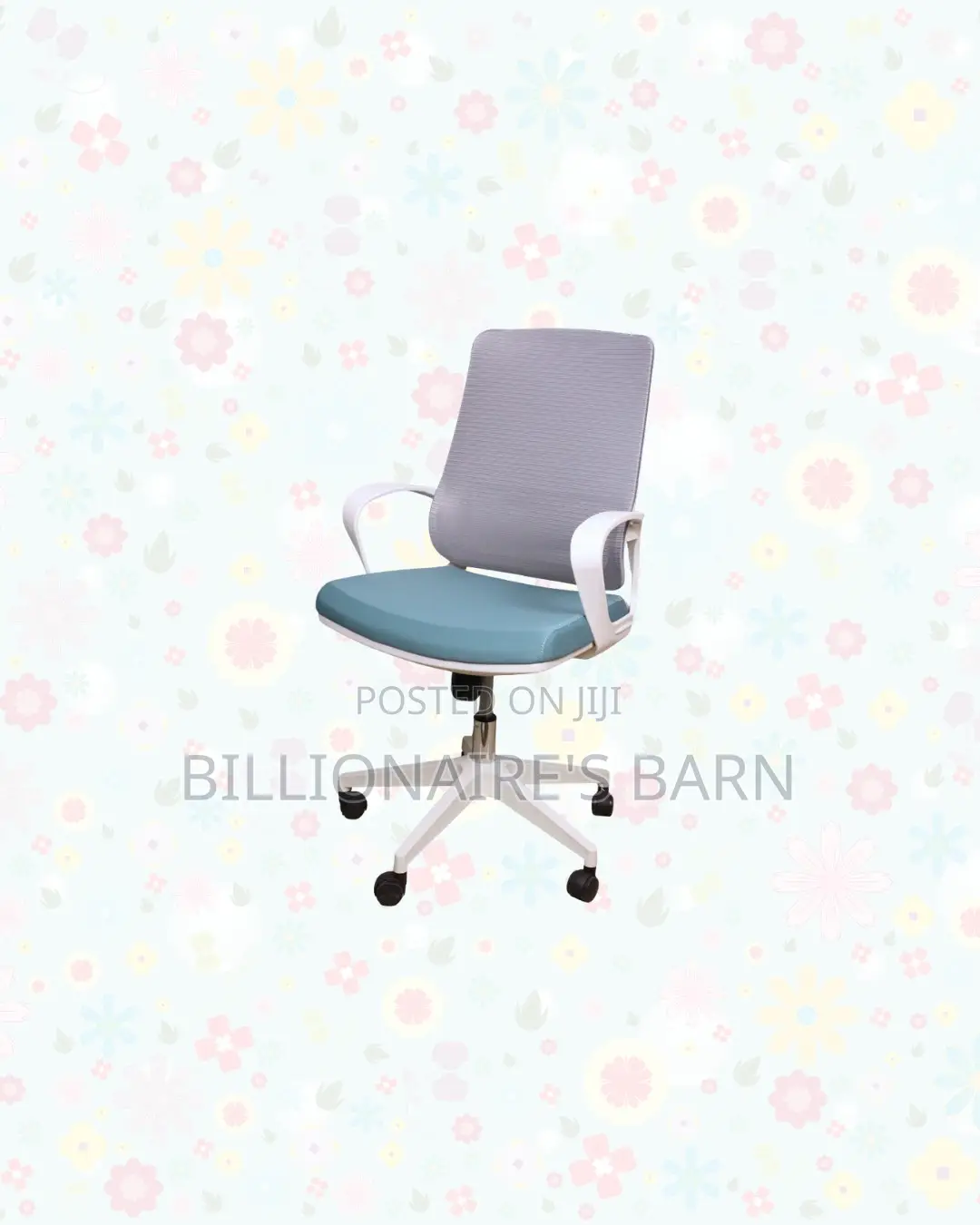 High-Quality White Ergonomic Mesh Office Chair Mid Back Lumbar Support