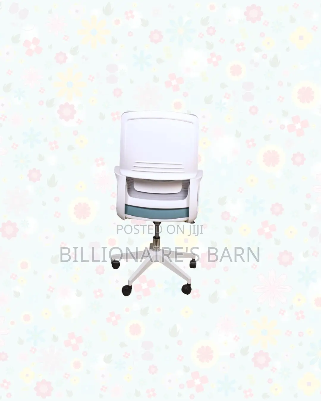 High-Quality White Ergonomic Mesh Office Chair Mid Back Lumbar Support