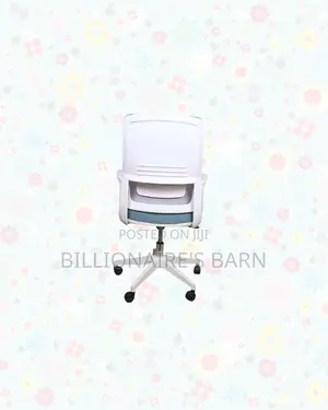 High-Quality White Ergonomic Mesh Office Chair Mid Back Lumbar Support