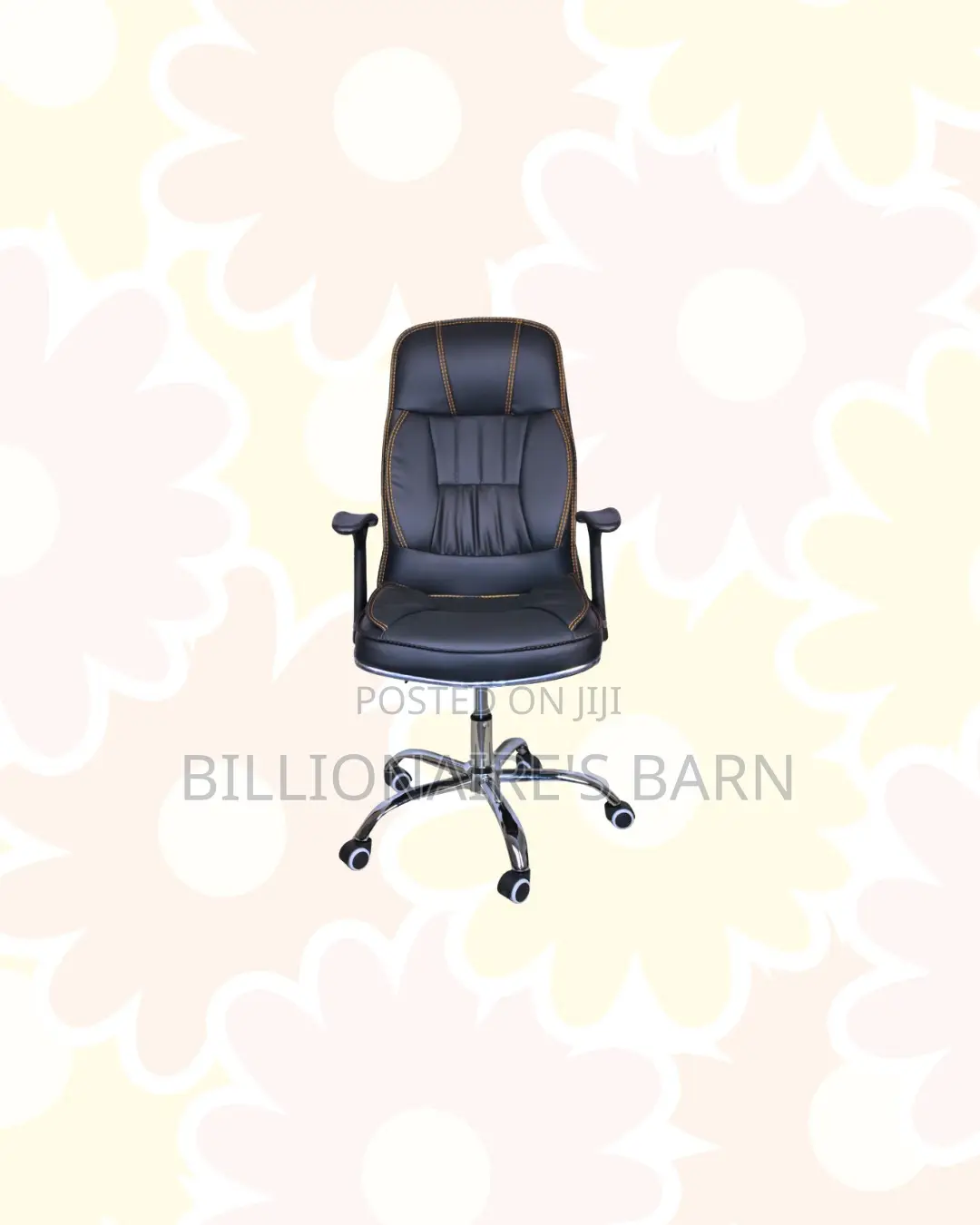 Leather Office Chair High Back Padded Armrests Ready for Delivery
