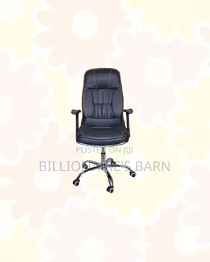 Leather Office Chair High Back Padded Armrests Ready for Delivery