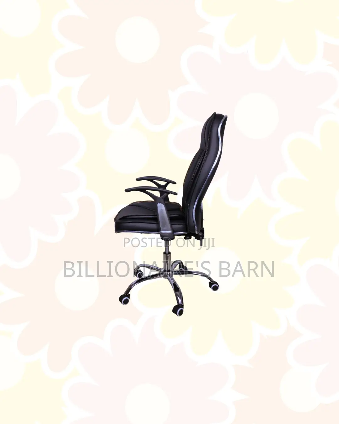 Leather Office Chair High Back Padded Armrests Ready for Delivery