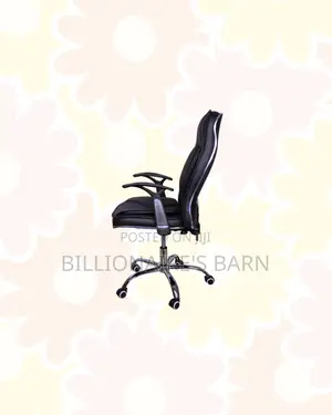 Leather Office Chair High Back Padded Armrests Ready for Delivery