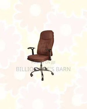 High-Quality Leather Chair High Back Padded Armrest Now in Stock