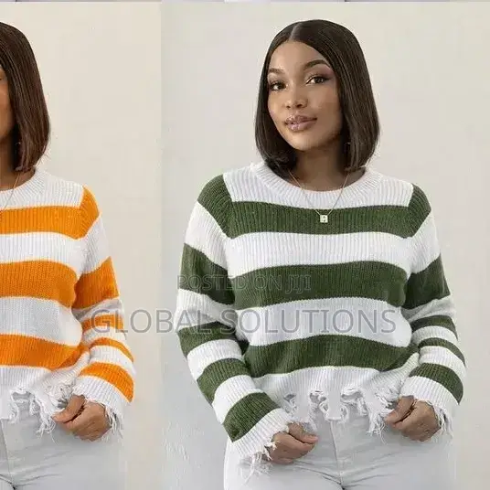 Cute Striped Sweater Tops