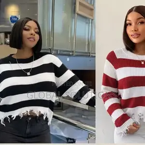 Cute Striped Sweater Tops