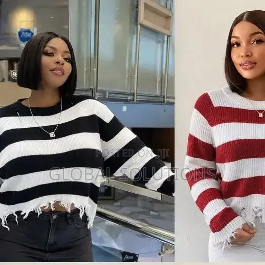 Cute Striped Sweater Tops