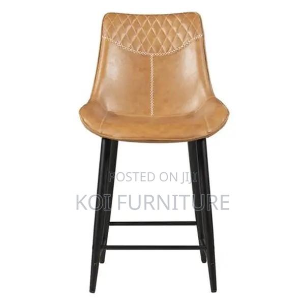 Barstools; Industrial Leather Hicke Barstool - thumbnail 2