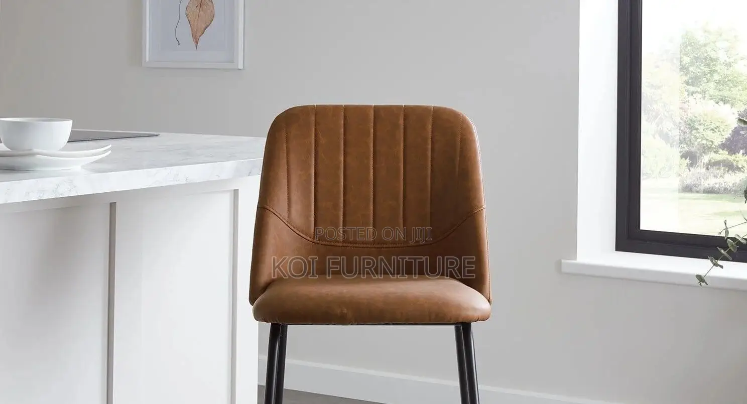 Barstools; Industrial Leather Hicke Barstool