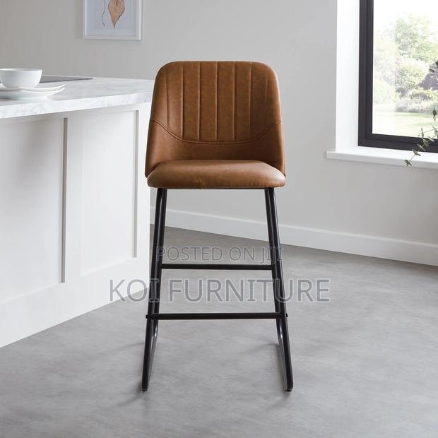Barstools; Industrial Leather Hicke Barstool - thumbnail 11