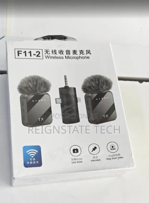 F11-2 Wireless Microphone Tiktok Youtube Interviews Noise Cancelling