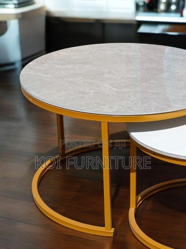 Coffee Table; Round Talemoh Coffee Table Set - thumbnail 8