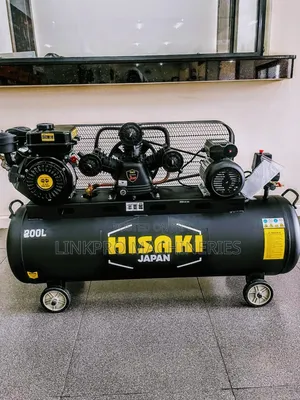 200 Litres Hisaki Air Compressor With 8.5hp Diesel Engine/3hp Motor