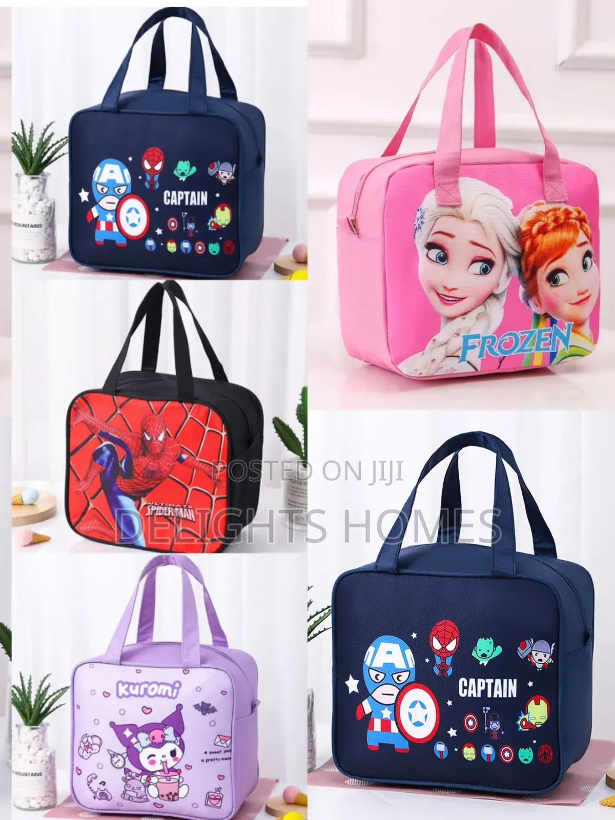 Cartoon Themed Insulated Lunch Bags