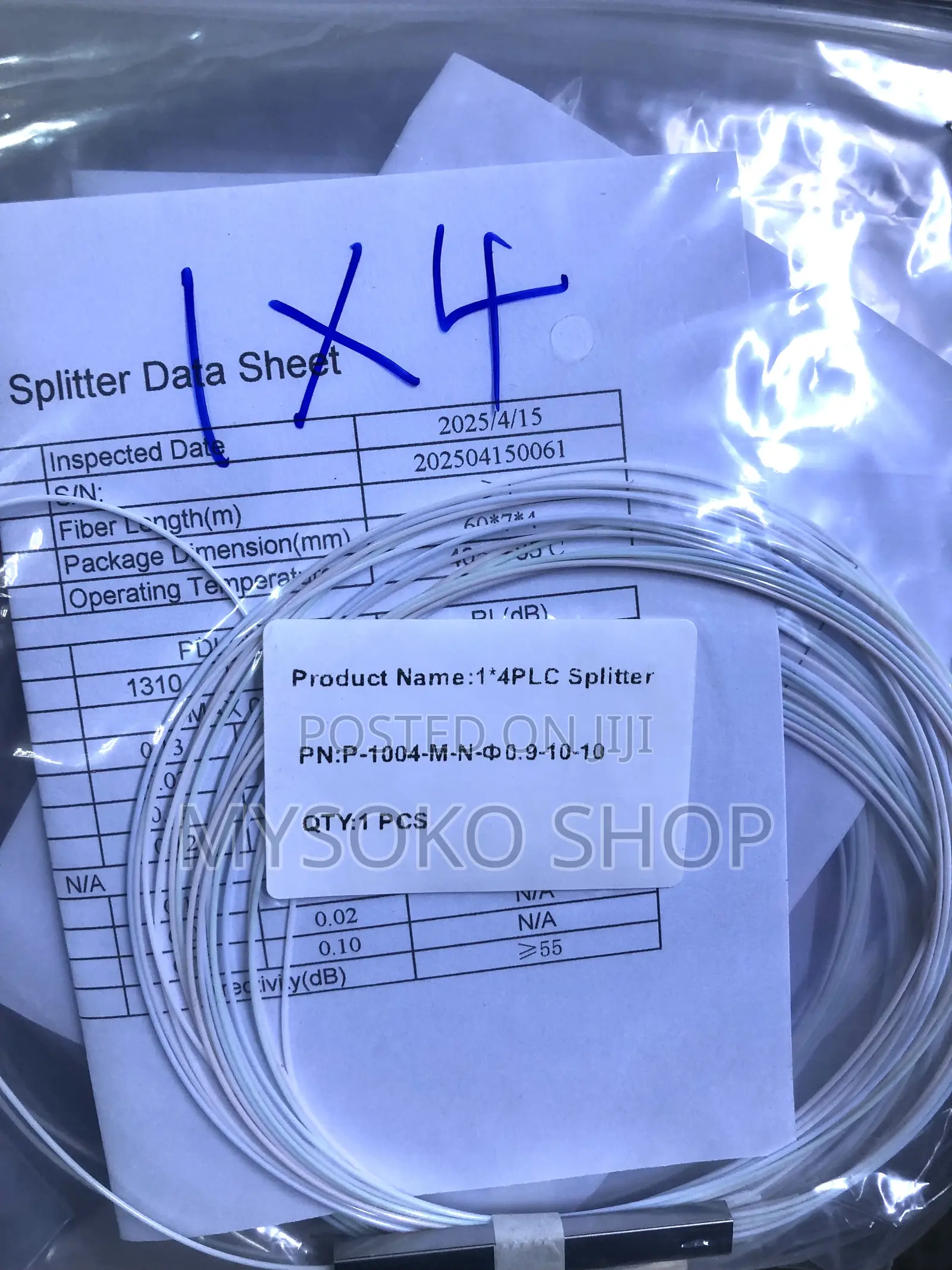 1x4 Bare Fiber PLC Splitter