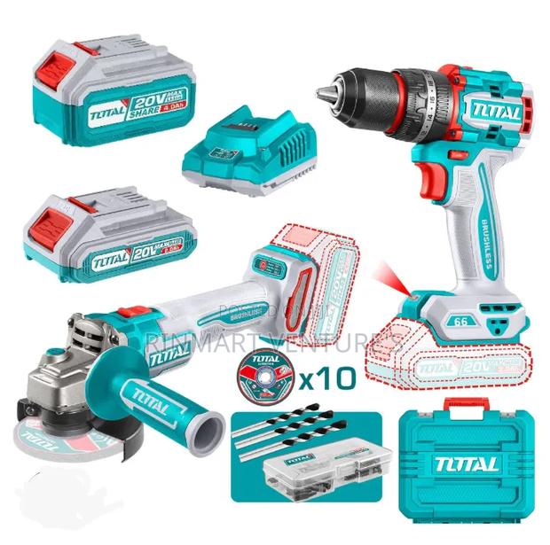 New Total Cordless Drill and Grinder Toolkit - main view