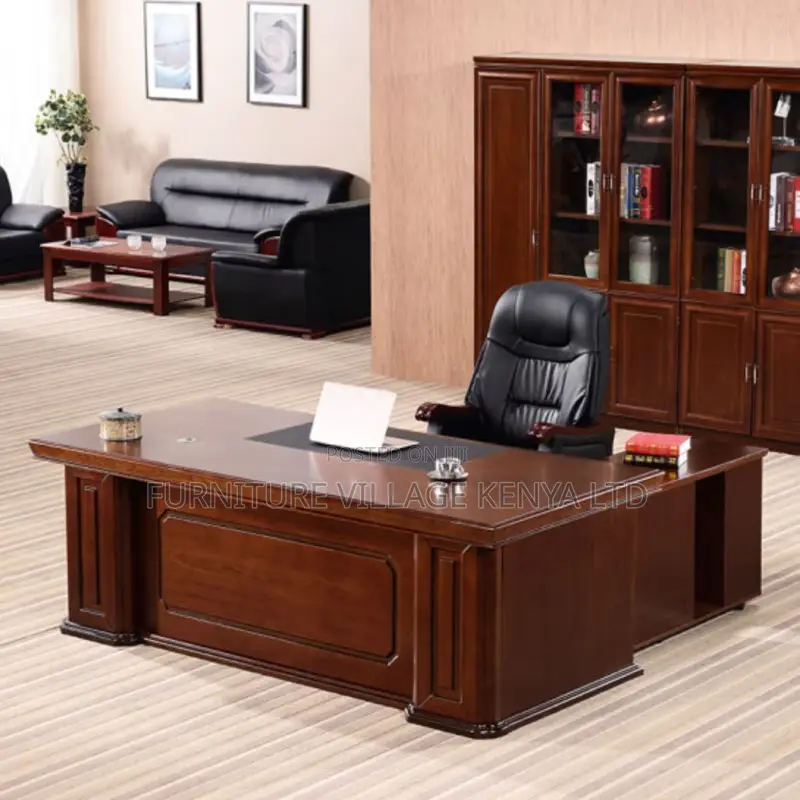1800mm Mahogany Boss L-Shaped Writing Table