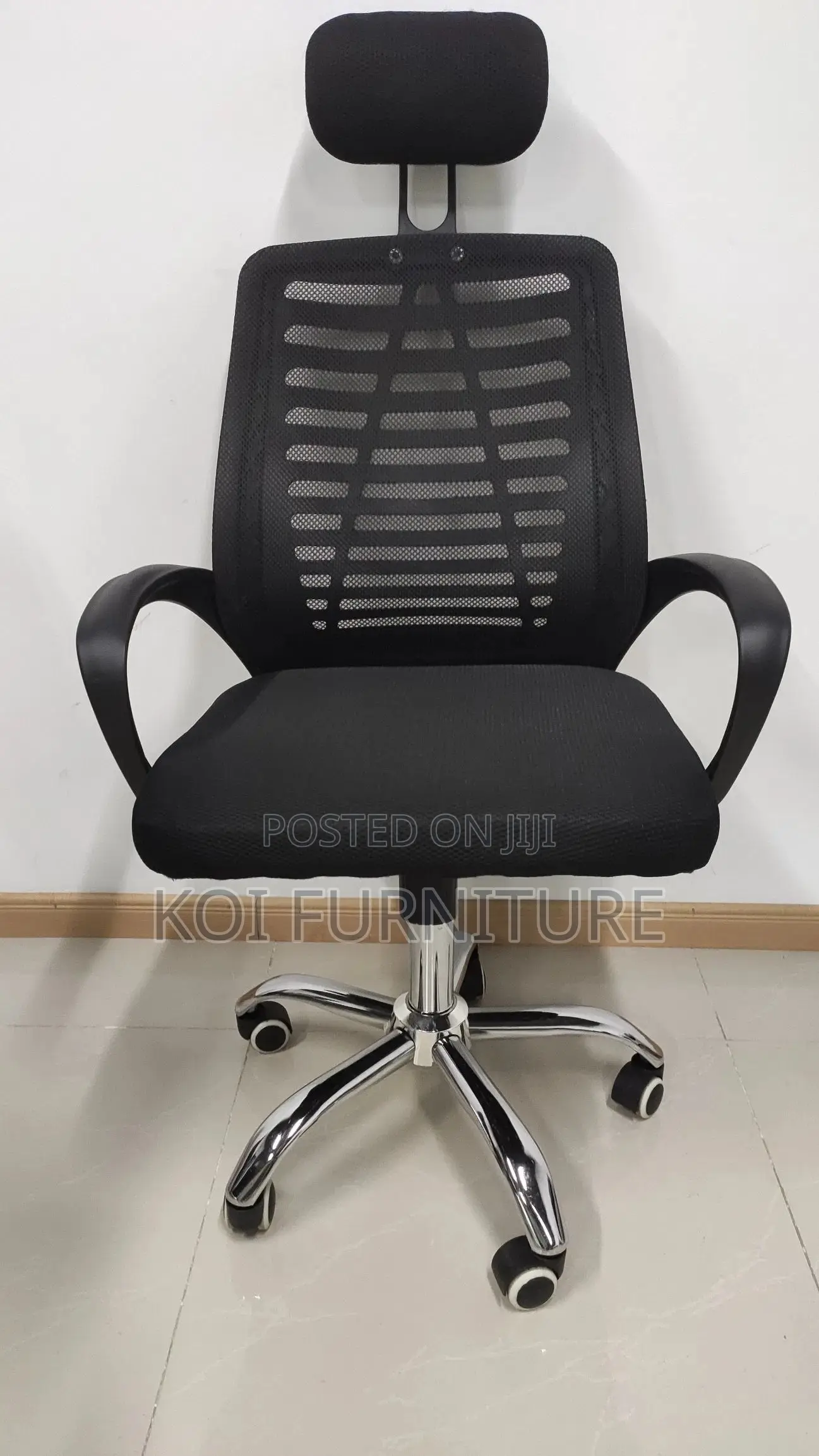 Office Chairs; Pre Loved Headrest Black Style Office Swivel Chairs