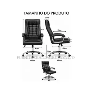 Black Leather Executive Arm Director's Chair