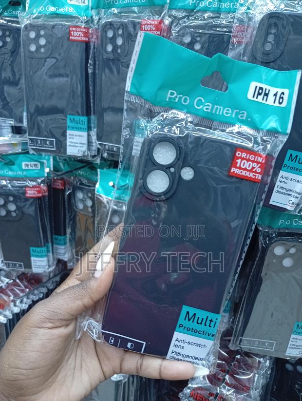 "Iph 16" Matte Black Protective Phone Case - thumbnail 2
