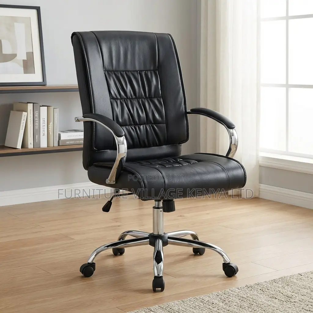 Swivel Executive Leather Arm Home Study Chair