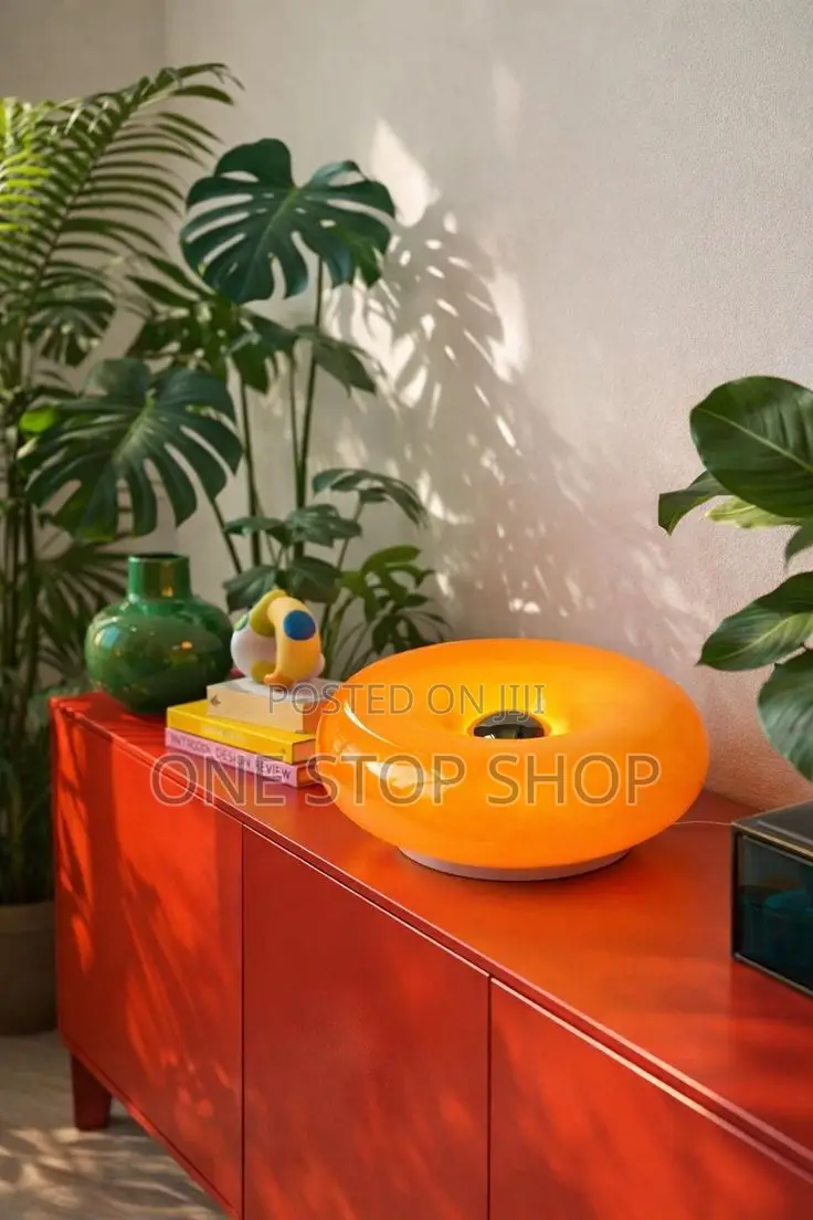 Aesthetic Glow Donut Lamp Orange White