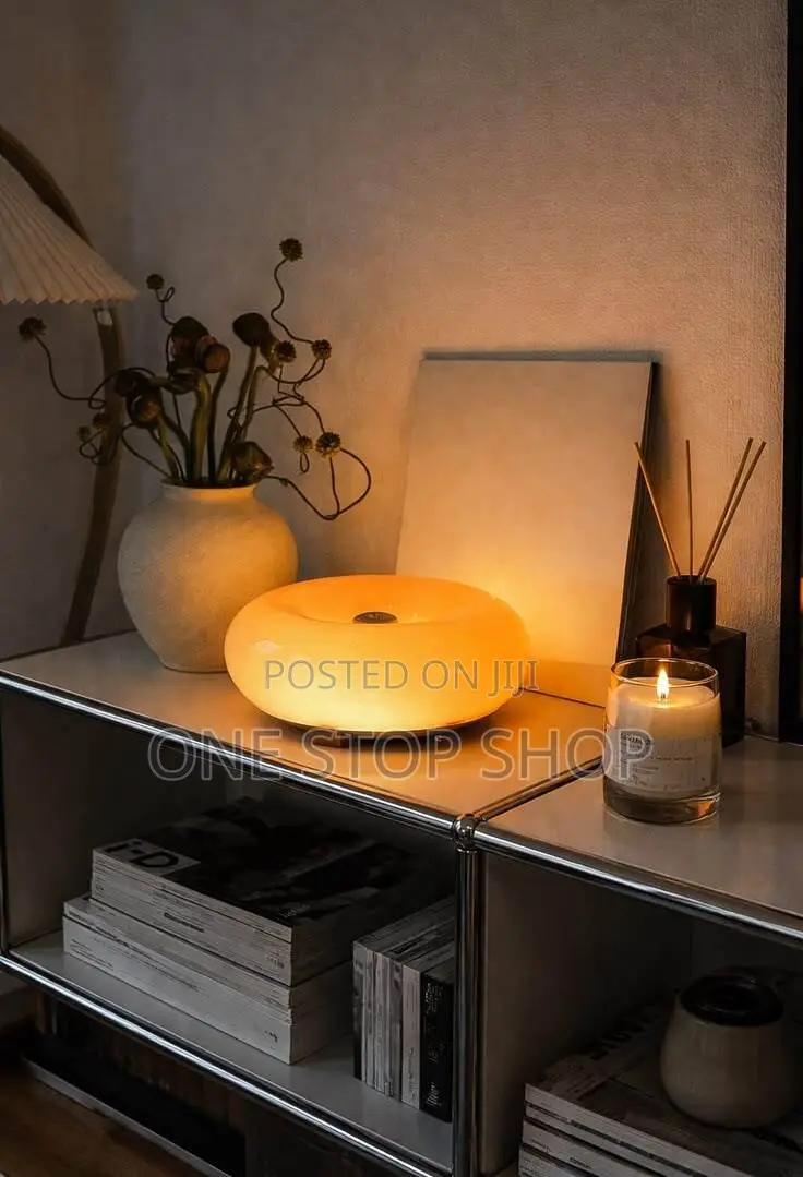 Aesthetic Glow Donut Lamp Orange White