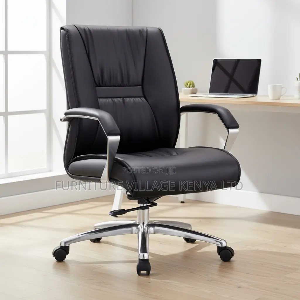 Swivel Executive Leather Arm Home Study Chair