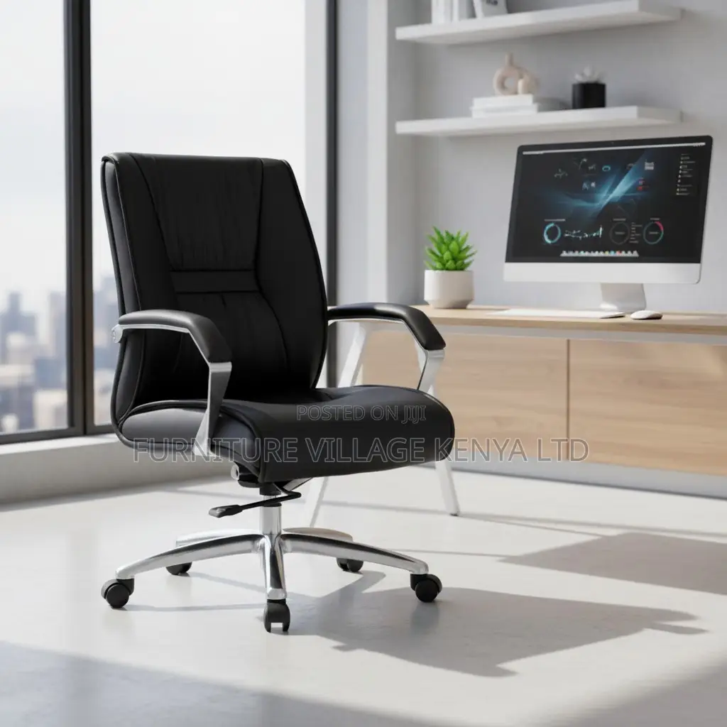 Swivel Executive Leather Arm Home Study Chair