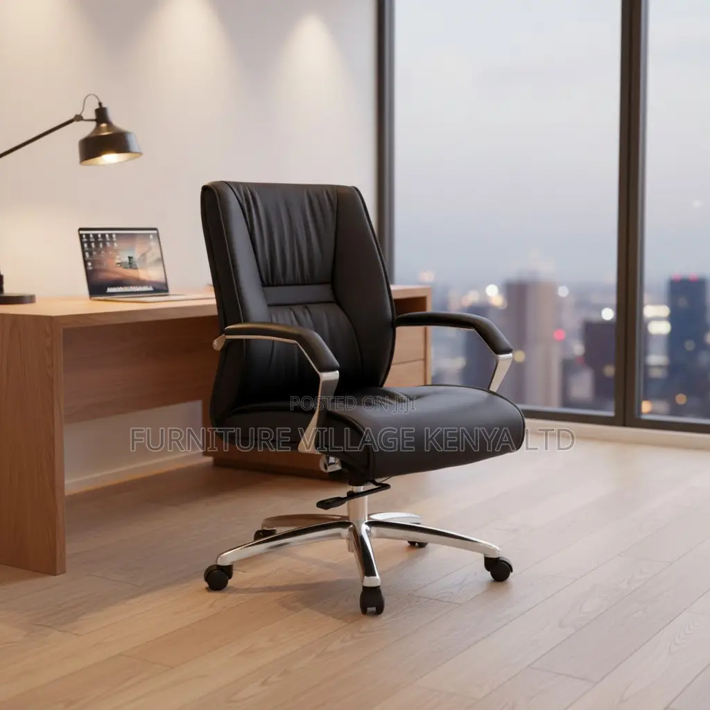 Swivel Executive Leather Arm Home Study Chair