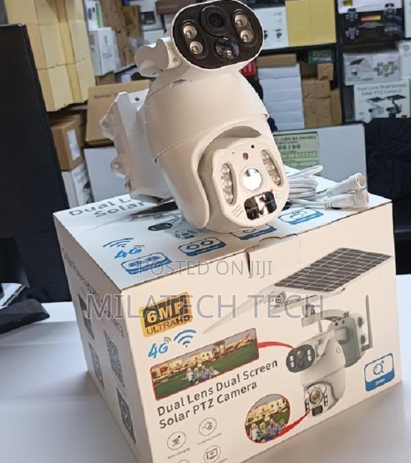 Dual Lens Screen Solar PTZ Camera 6mp