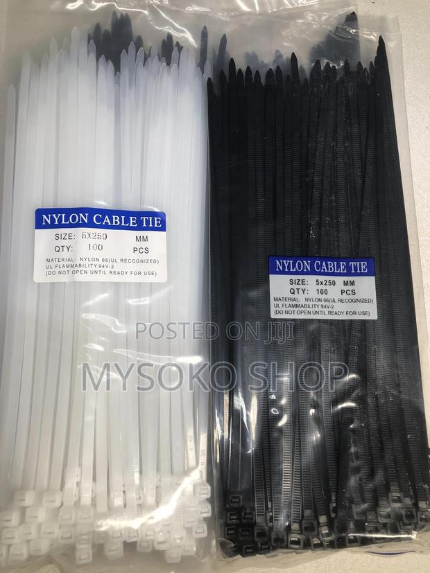 5x250mm Cable Ties (100 Pieces )