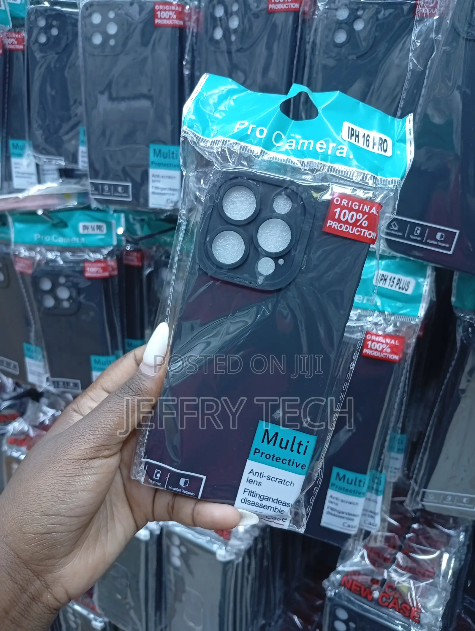 iPhone 16 Pro Flexible, Matte Black Silicone Material Cover